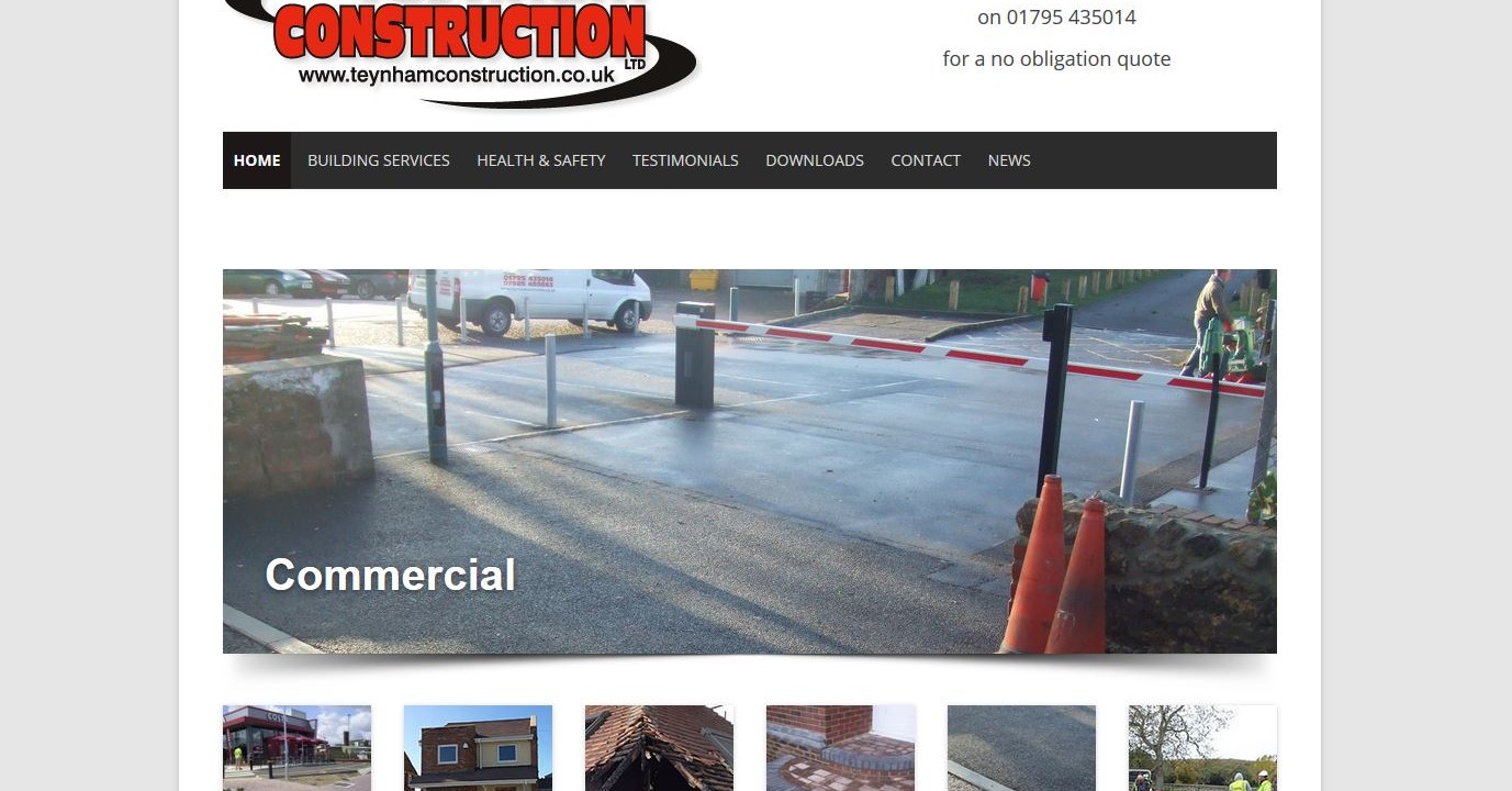 Teynham Construction new website