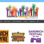 sandwich events calendar website design