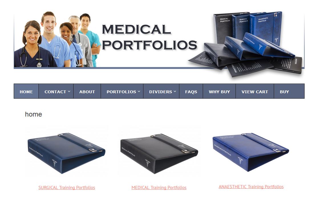 medical portfolios website design