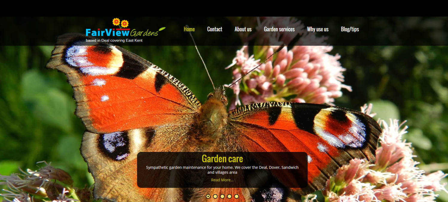 new wordpress website for local garden maintenance co