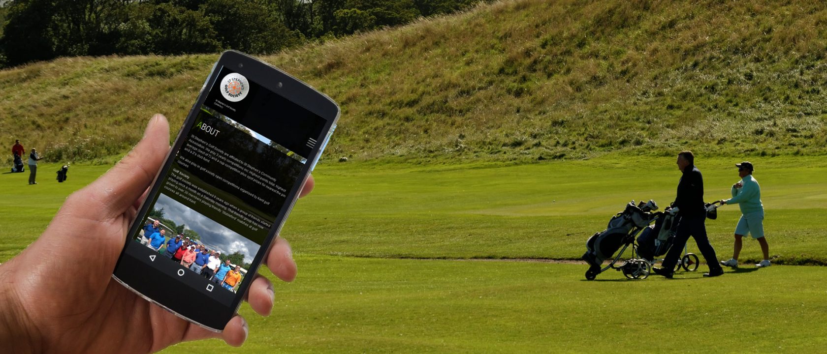 golf society mobile friendly website