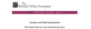 The Strand Wine Company website in Deal and Sandwich Kent