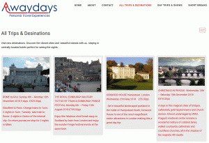 awaydays travel agents in kent website listing