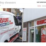 escort dry cleaners in sussex website re-design
