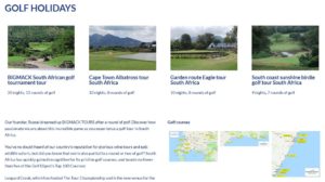 big mack website design golf page