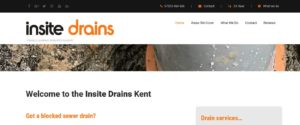 insite drains web design home page