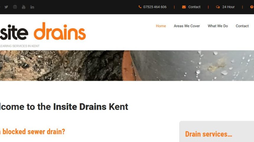 insite drains web design home page