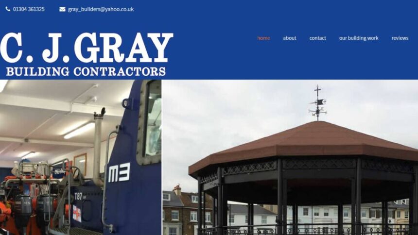 cj gray builders in deal new website design