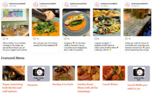 tan bueno instagram feed and blog post menu