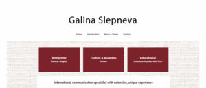 Galina Slepneva new website design