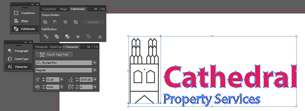 cathedral properties kent logo re-design ai file