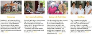 bradfield residential care home website home links