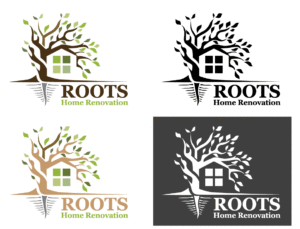 root home renovations logo design samples
