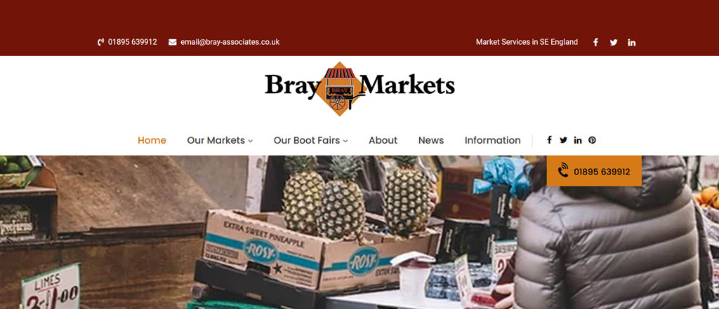 Bray Markets wordpress website design