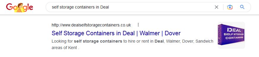 deal self store containers google serps