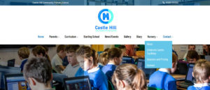 Castle Hill School Folkestone website design