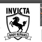 invicta body repairs logo design for kent business