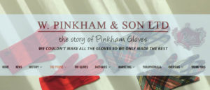 Pinkham Gloves archive web design