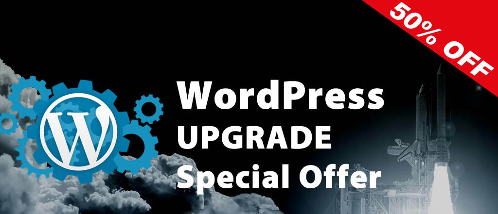 wordpress upgrade special offer 50pc off