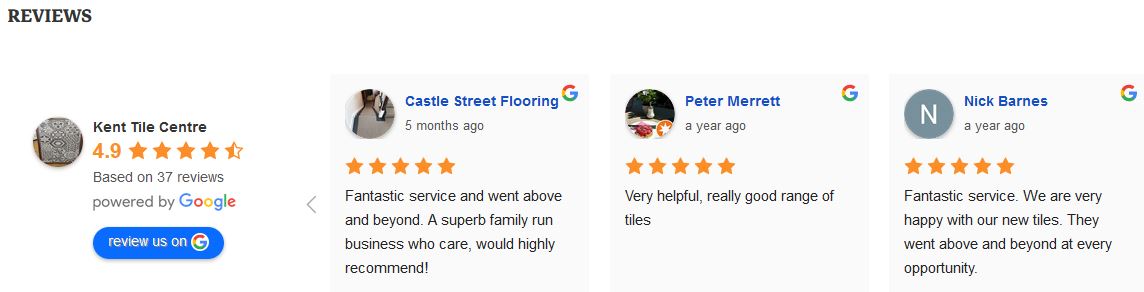 kent tile centre new google reviews feed