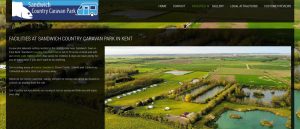 sandwich country caravan park web design